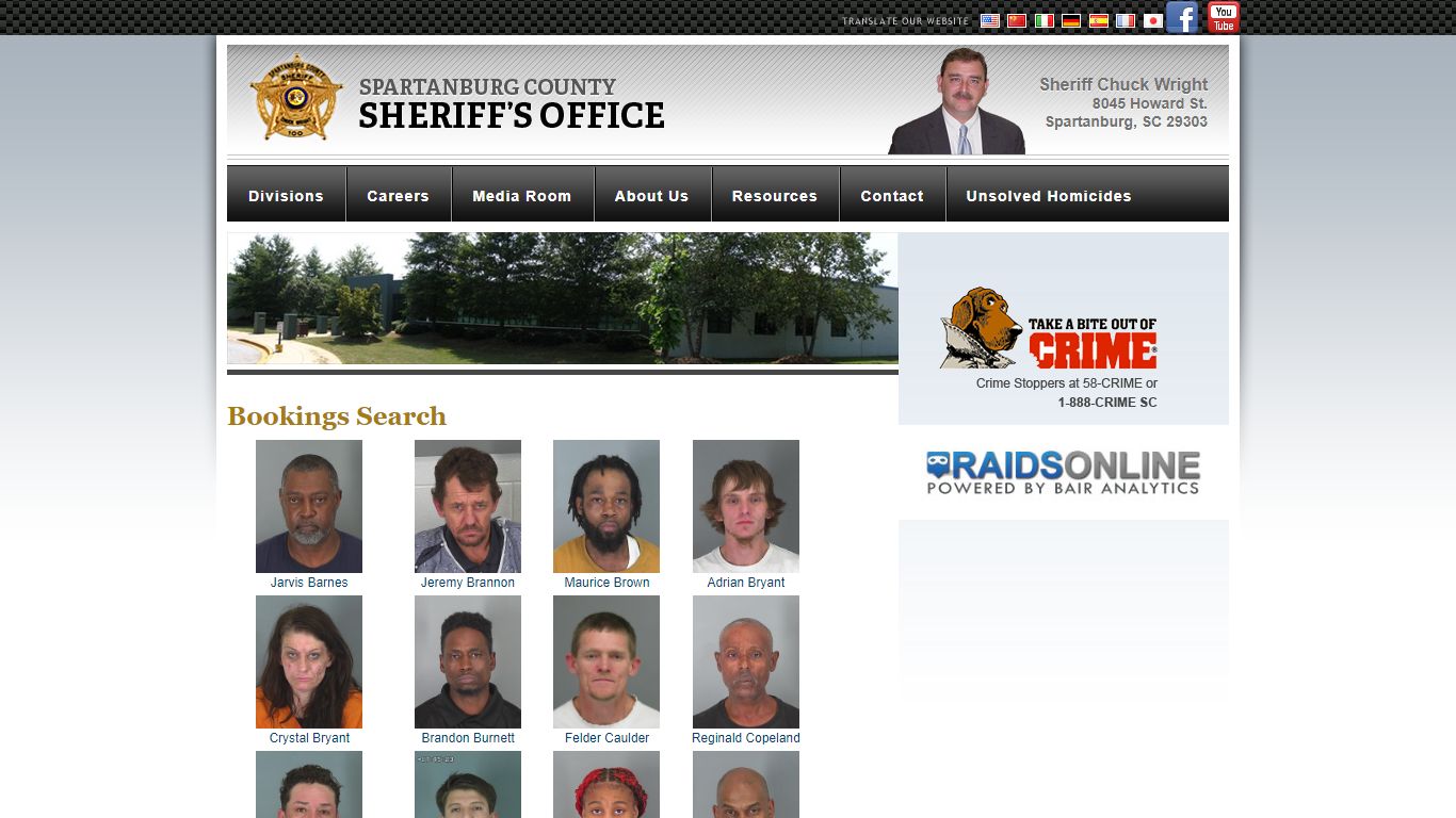 Bookings Search : Spartanburg Sheriff